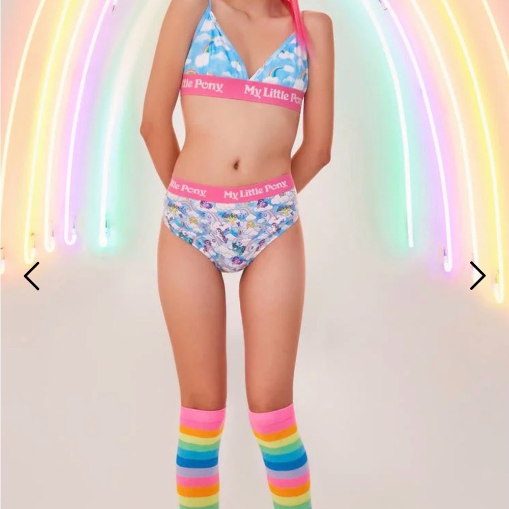 Dolls Kill x My Little Pony Pink & Blue high waisted briefs - Women’s Large
